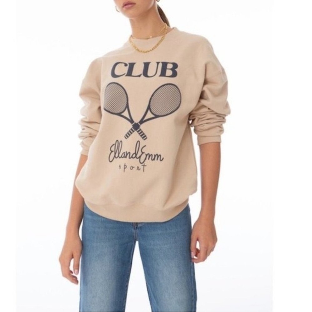 ELL and EMM | Sweatshirt | Tan Club Sweatshirt - Picture 5 of 7